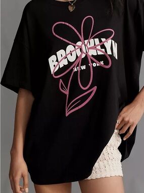 NWOT By Anthropologie Cotton Vintage Graphic Dad Tee